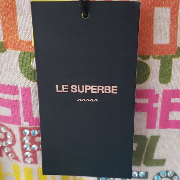 Le Superbe Bay Street California Hollywood Bedazzled Sweatshirt NWT Size Small - Picture 6 of 8